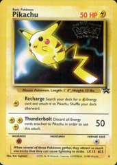 Pikachu 4 Non-Holo Gold Stamp Promo - Mewtwo Strikes Back Theatrical Release